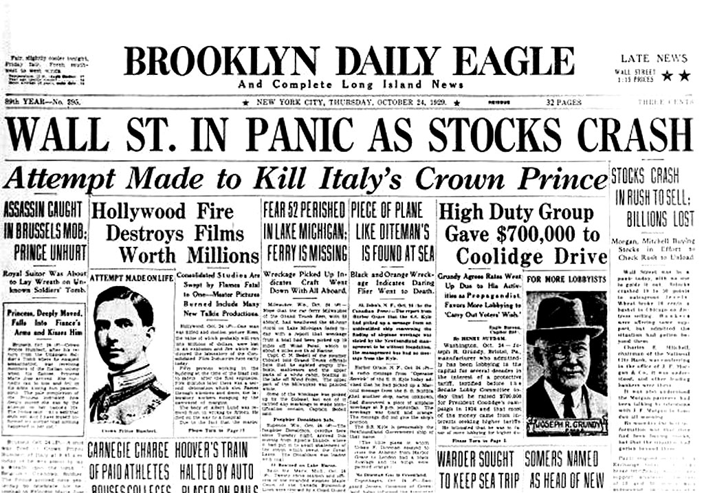 main reasons for the stock market crash of 1929